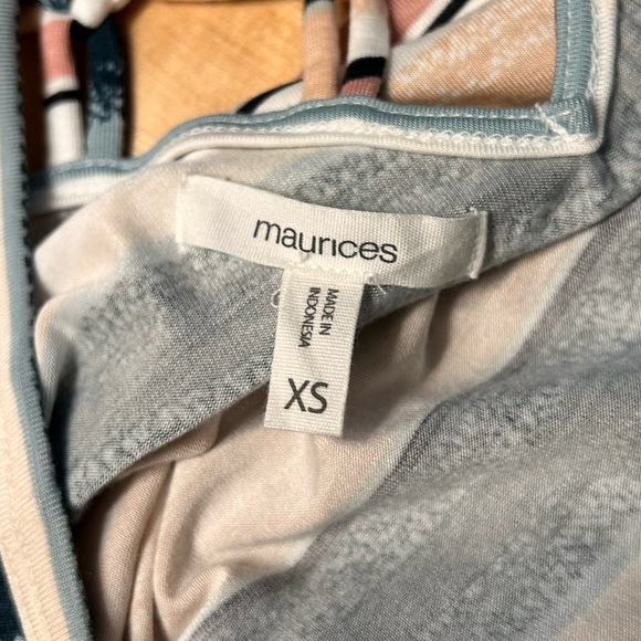 Maurices Pink and Green Sleeveless V-Neck Maxi Sundress - Picture 5 of 13